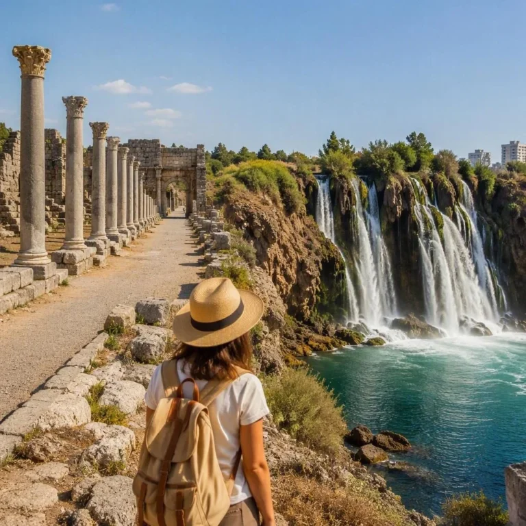 Perge ve Düden Şelalesi Aynı Gün Gezilir mi? Antalya’da Tarih ve Doğa Rotası